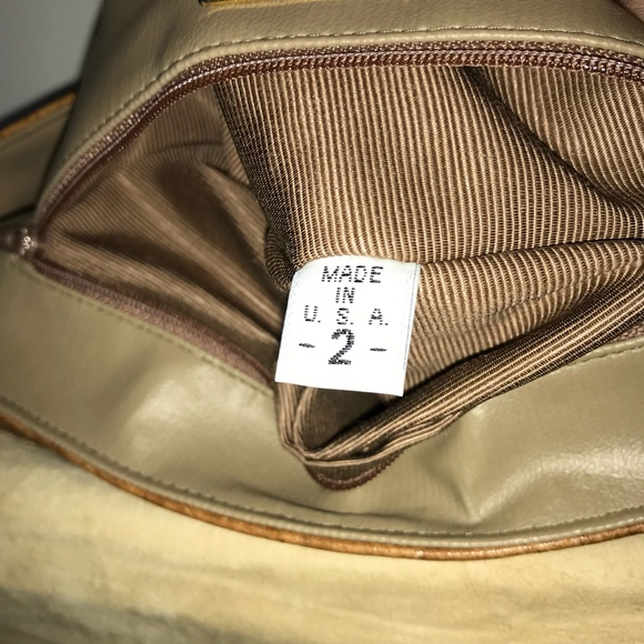 Sharif Vintage Leather Multi-Textured Striped Crossbody EUC - Picture 9 of 12